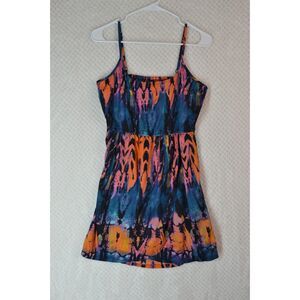 Hurley Hazel Women's Medium Blue Spaghetti Strap Skater Dress